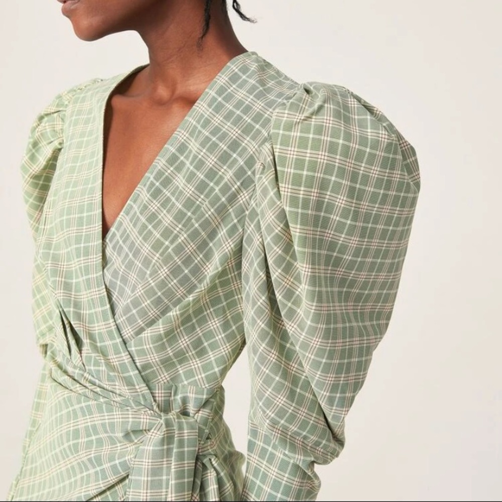 Mint Green checkered Dress